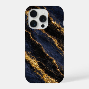 Étui de téléphone en marbre bleu marine de luxe av
