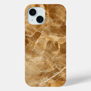 Étui de téléphone en marbre caramel luxueux