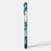 Étui de téléphone en marbre de turquoise profond d (Verso / Gauche)