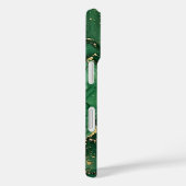 Étui de téléphone en marbre vert émeraude de luxe (Verso / Droite)