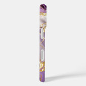 Étui de téléphone en marbre violet Levander Or Lux (Verso / Droite)
