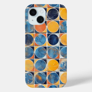 Étui de téléphone en mosaïque de cercles et de car