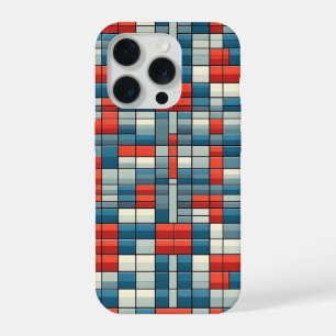 Étui de téléphone en mosaïque géométrique colorée