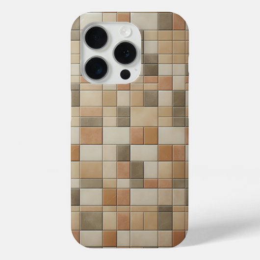 Étui de téléphone en mosaïque verticale moderne - (Verso)