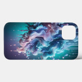 Étui de téléphone en nuage liquide abstrait sarcel (Verso (horizontal))
