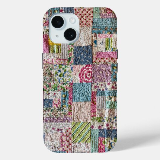 Étui de téléphone en patchwork vintage (Verso)