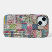 Étui de téléphone en patchwork vintage (Verso Horizontal)