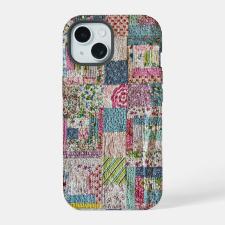 Étui de téléphone en patchwork vintage