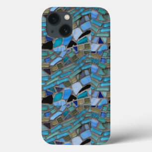 étui de téléphone en pierre de verre coloré mosaïq