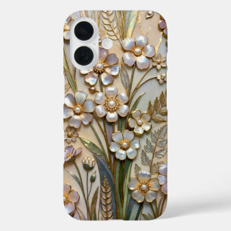 Étui de téléphone en verre teinté Pearl Floral Élé