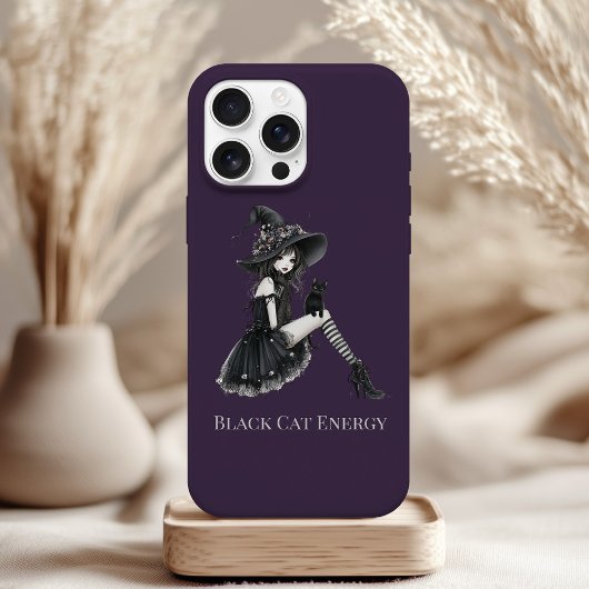 Étui de téléphone Energy Gothic Witch Chat Noir