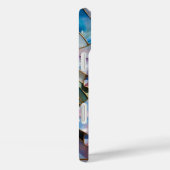 Étui de téléphone esthétique à orchidée rose bleu (Verso / Droite)