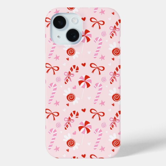 Étui de téléphone esthétique bonbon rose (Verso)