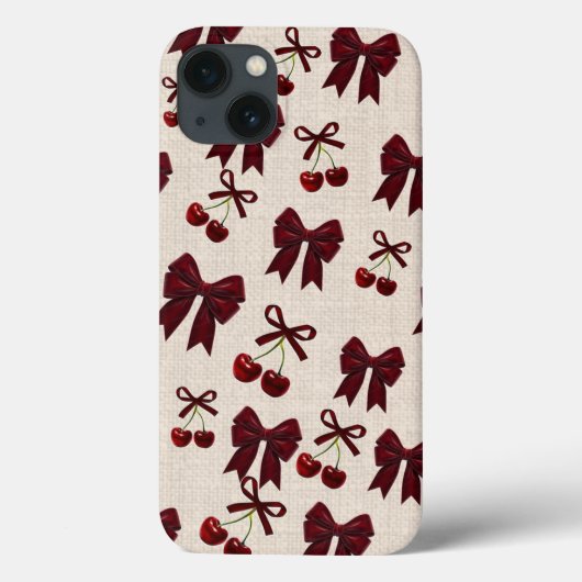 Étui de téléphone esthétique Cerise Mignonne & Rub (Verso)