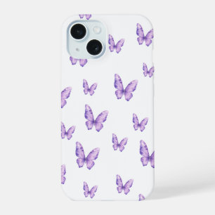 Étui de téléphone esthétique papillon violet