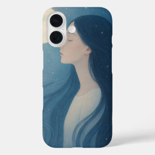 Étui de téléphone Femme aux cheveux noirs Femi m