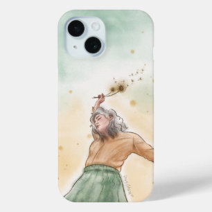 Étui de téléphone Fille à la fleur