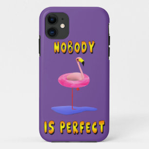 Étui de téléphone flamant rose drôle Nobody Is Per