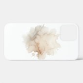 Étui de téléphone Fleur Abstraite Beige Doux Minim (Verso (horizontal))