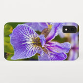 Étui de téléphone fleur d'iris (Dos (Horizontal))