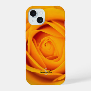 Étui de téléphone fleur Rose jaune
