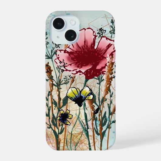 Étui de téléphone fleur sauvage multimédia (Verso)