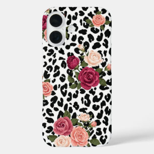 Étui de téléphone floral à imprimé léopard chic av