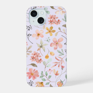 Étui de téléphone floral aquarelle lavande