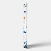 Étui de téléphone floral bleu . (Verso / Droite)