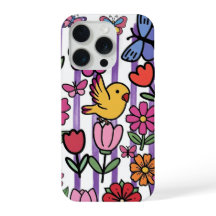 Étui de téléphone floral fantaisiste Jardin d'oise