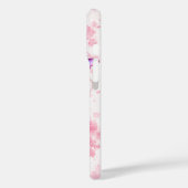 Étui de téléphone floral papillon rose. (Verso / Gauche)