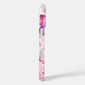 Étui de téléphone floral papillon rose. (Verso / Droite)