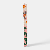 Étui de téléphone floral rose pâle botanique (Côté gauche)