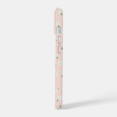 Étui de téléphone floral rose personnalisé pour la (Côté gauche)