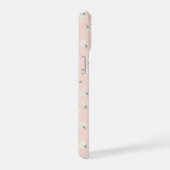 Étui de téléphone floral rose personnalisé pour la (Côté droit)