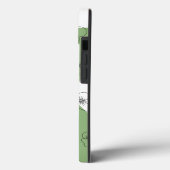 Étui de téléphone floral vert et papillon (Verso / Gauche)