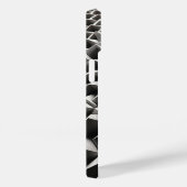 Étui de téléphone géométrique 3D blanc moderne - M (Verso / Droite)