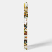 Étui de téléphone géométrique blanc luxe et margue (Verso / Droite)