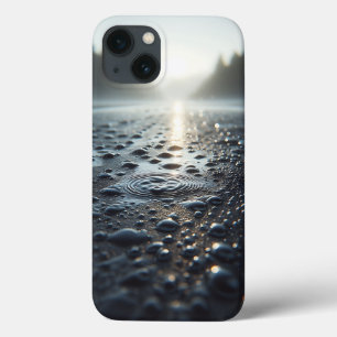 Étui de téléphone Gouttes de pluie radieuses au le