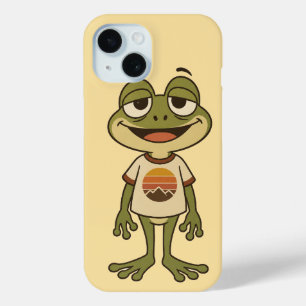 Étui de téléphone graphique de grenouille vintage