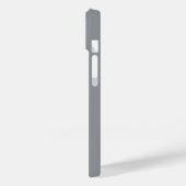 Étui de téléphone gris doux de luxe avec nom perso (Verso / Gauche)