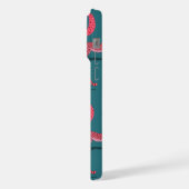 Étui de téléphone guépard boho sarcelle et lune ro (Côté gauche)