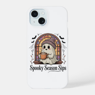 Étui de téléphone Halloween Café Fantôme Mignon