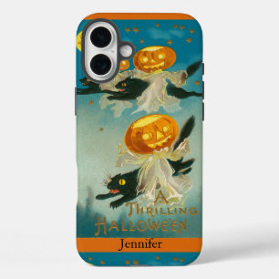 Étui de téléphone Halloween chats vintage personna