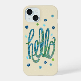 Étui de téléphone Hello avec des fleurs mignonnes