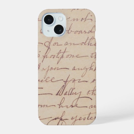 Étui de téléphone iphone avec lettre écrite à la m (Verso)