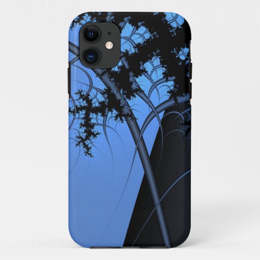 étui de téléphone iPhone bleu et argent (Dos)