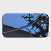 étui de téléphone iPhone bleu et argent (Dos (Horizontal))