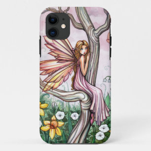 Étui de téléphone iPhone Fée des fleurs printanièr