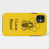 Étui de téléphone - J'adore les abeilles ! (Dos (Horizontal))